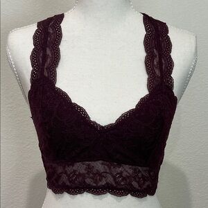 BP Lace Bralette in Maroon
